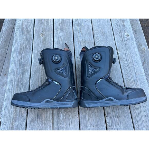 DC Travis Rice double Boa Snowboard Boots 2018 mens 13 black winter snow READ!